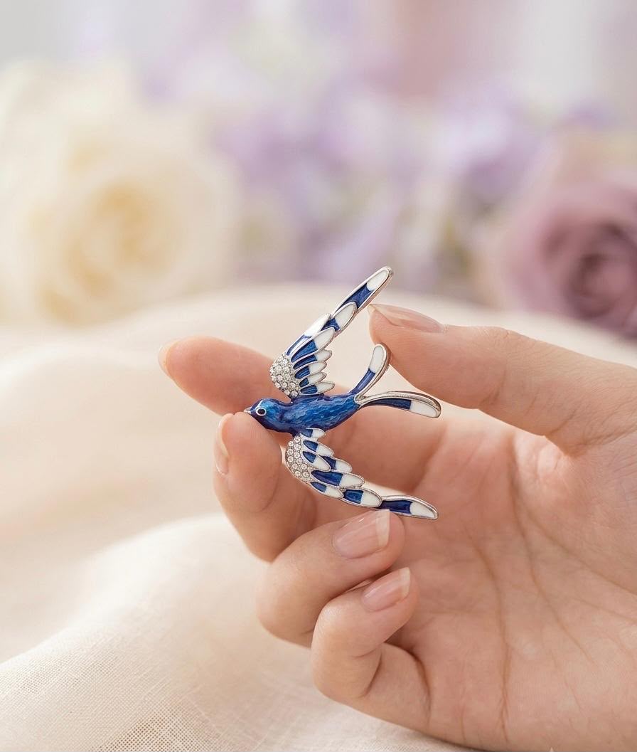 Bird brooch pin