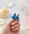 Blue fish brooch