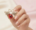elegant honey bee fashion brooch designed as an statement accessory piece