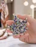 Colorful leaf brooch