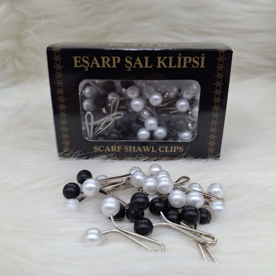 12 Turkish scarf pin black&white