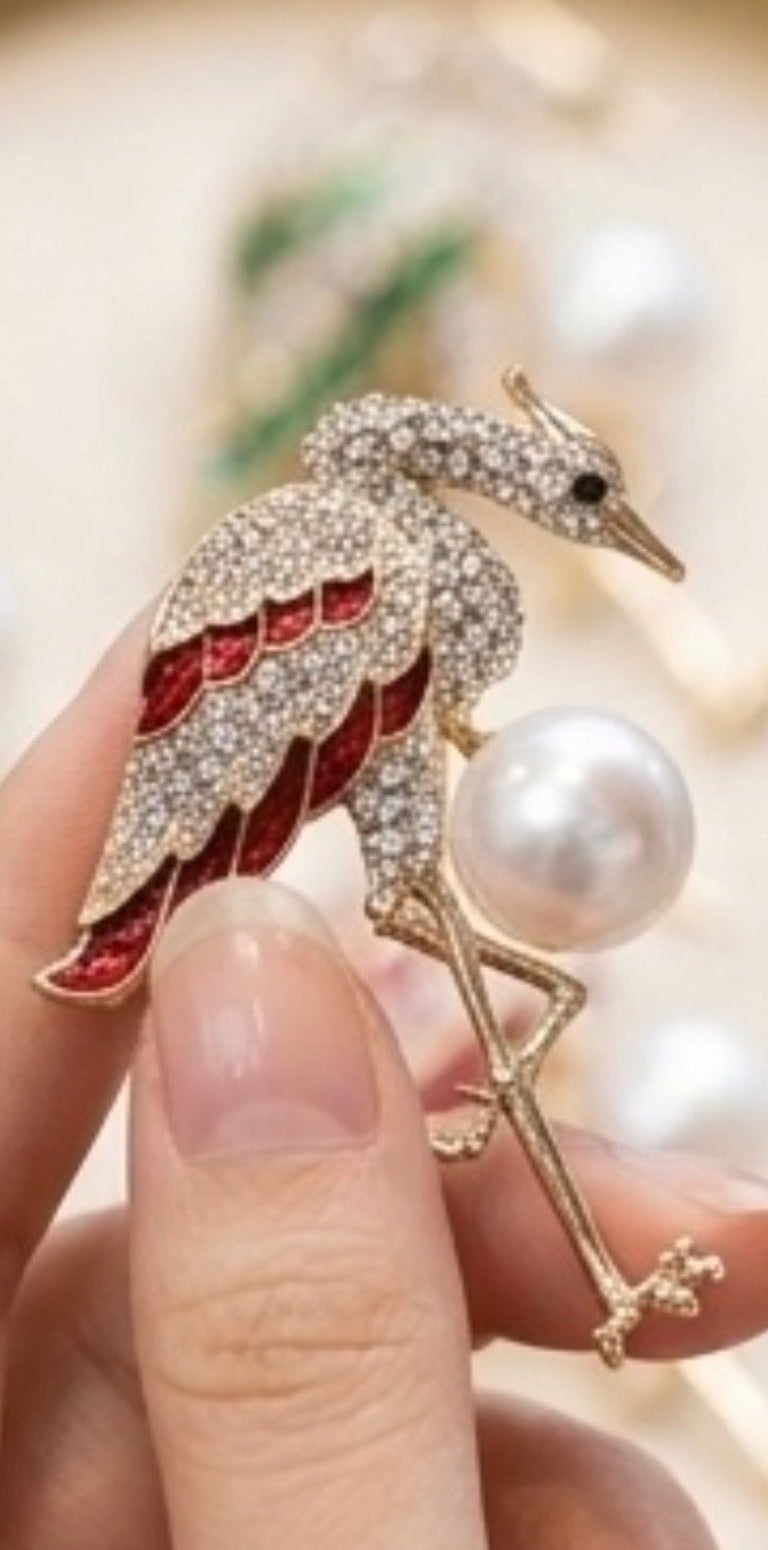 Flamingo Brooch