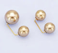 1 Gold Pearl Scarf Shawl Clip Buckle Sweater Cufflink Brooch Ladies Jewelry