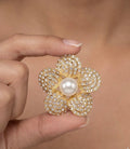 Gold Rose Brooch
