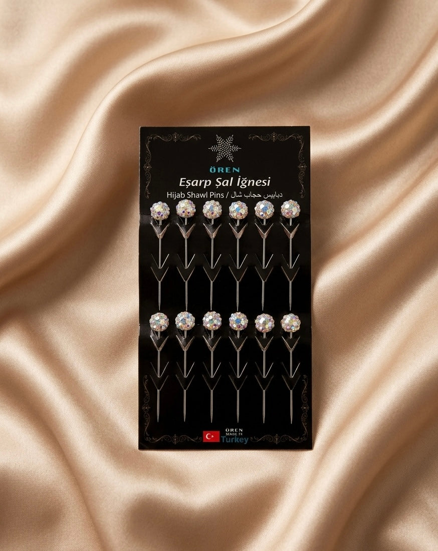 12 Ladies Scarf Hijab Shawl Pins