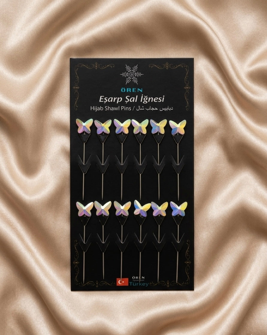 12 Pins Brooch For Scarf Shawl Hıjab