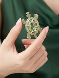 Creative Fashion Personality Rhinestone Trend Light Luxury Turtle Brooch